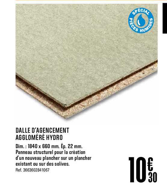 dalle d'agencement aggloméré hydro