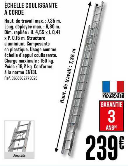 échelle Coulissante à Corde