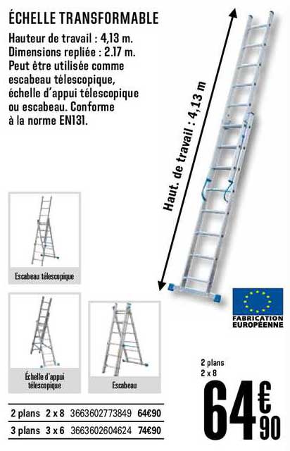 échelle Transformable
