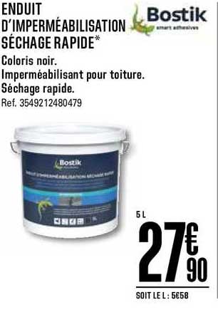 enduit d'imperméabilisation séchage rapide bostik