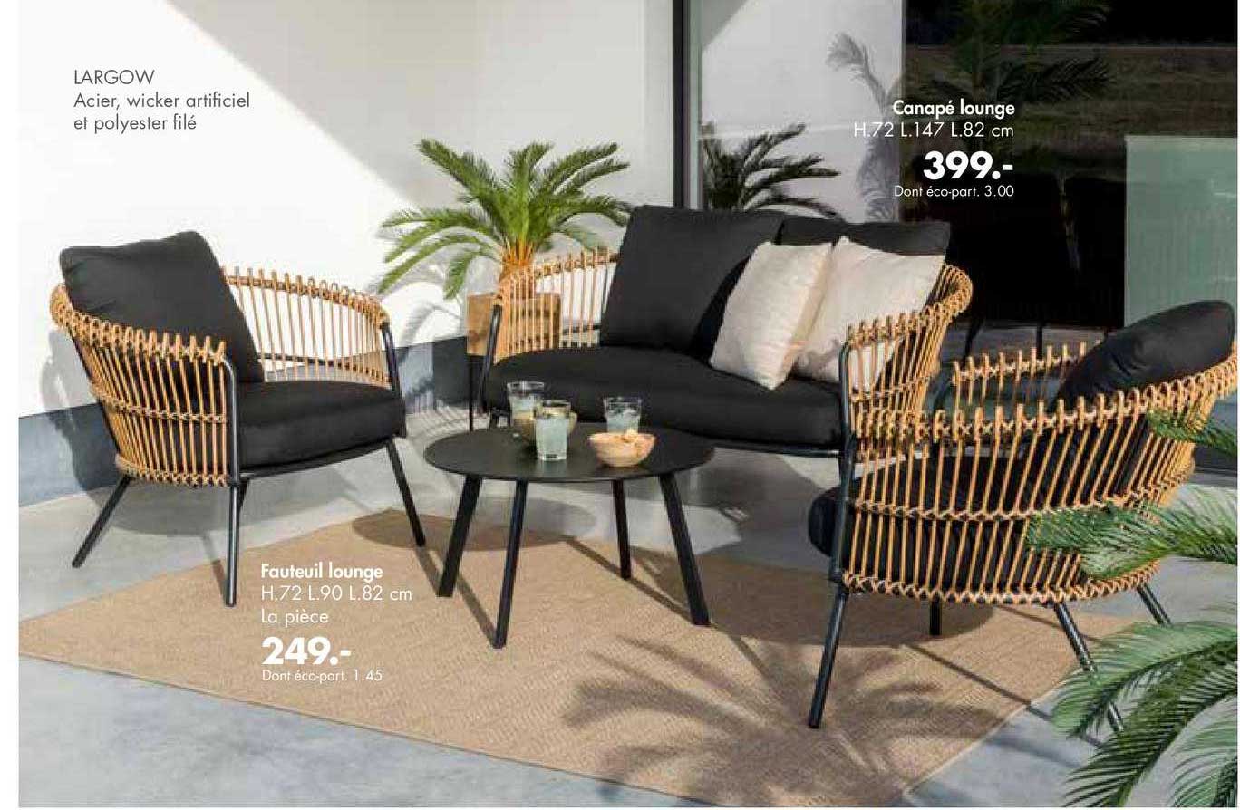 Fauteuil Lounge, Canapé Lounge Largow