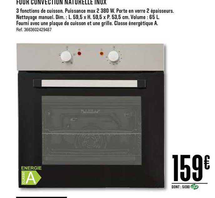 four convection naturelle inox