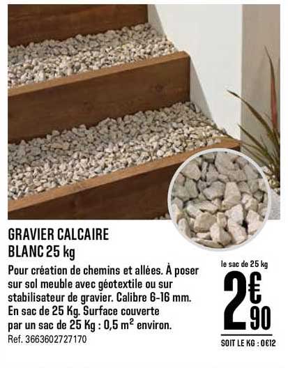 Gravier Calcaire Blanc