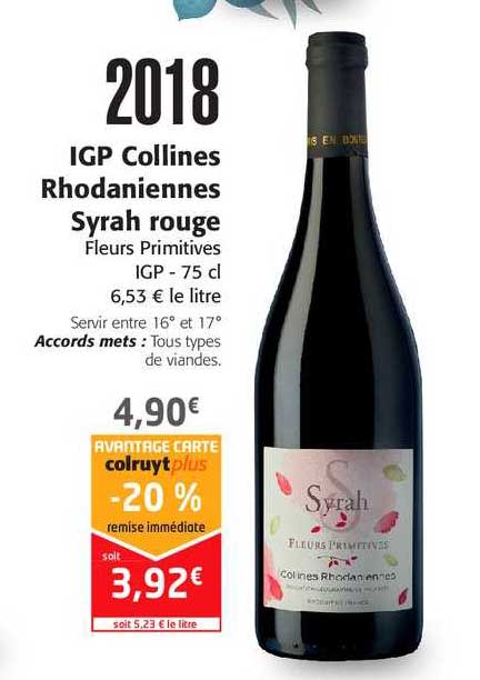 igp collines rhodaniennes syrah rouge