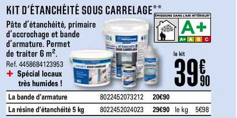 kit d'étanchéité sous carrelage