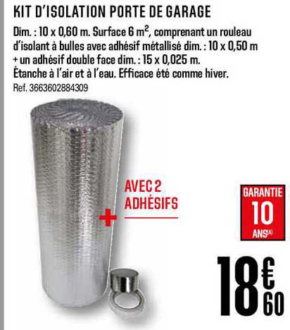 kit d'isolation porte de garage