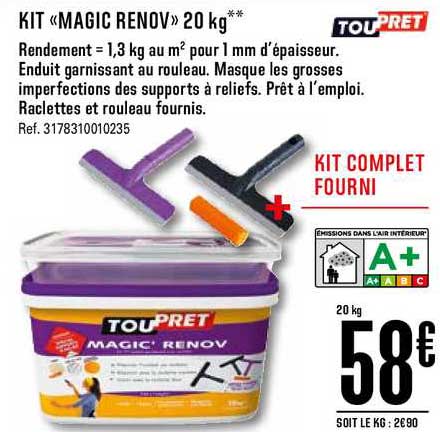kit magic renov 20kg toupret