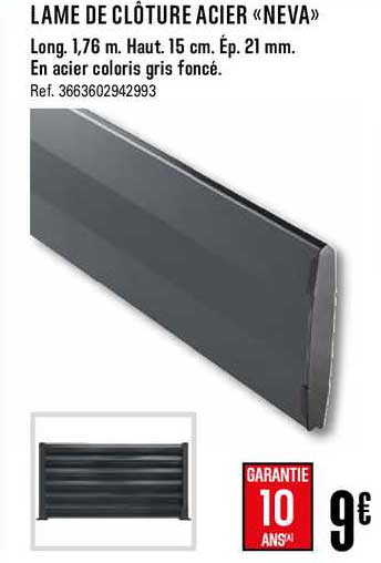 Lame De Clôture Acier Neva