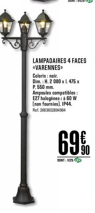 lampadaires 4 faces varennes