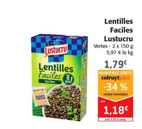 lentilles faciles lustucru