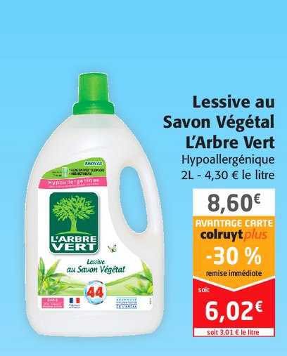 lessive au savon végétal l'arbre vert