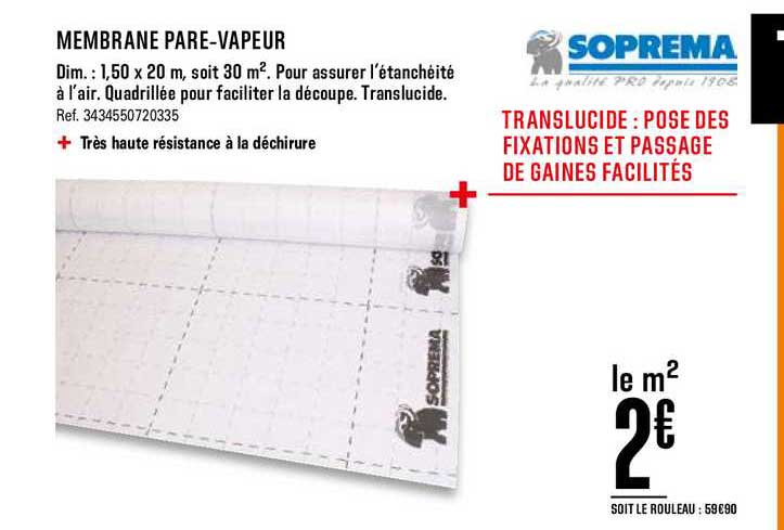 membrane pare vapeur soprema