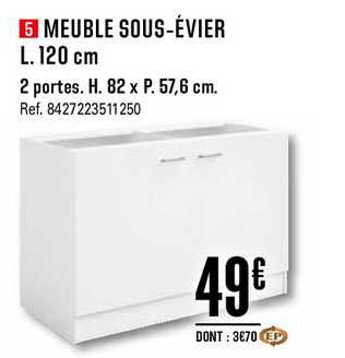 meuble sous évier l. 120 cm