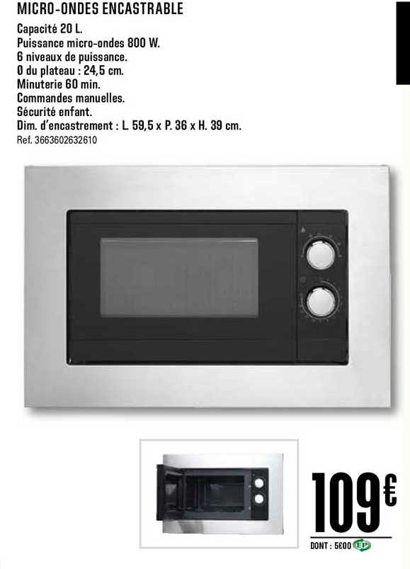 micro ondes encastrables