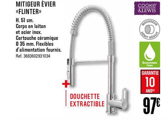 mitigeur évier flinter cooke&lewis