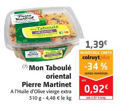 mon taboulé oriental pierre martinet