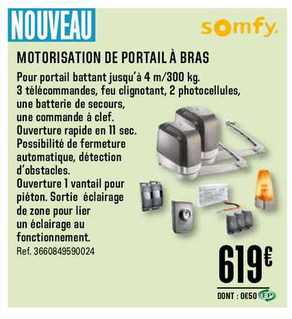 Motorisation De Portail à Bras Somfy
