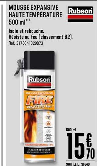 mousse expansive haute température 500ml rubson