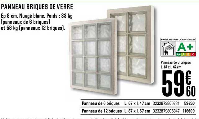 Panneau Briques De Verre