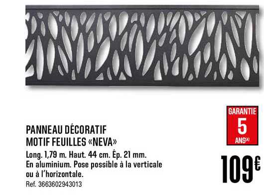 Panneau Décoratif Motif Feuilles Neva