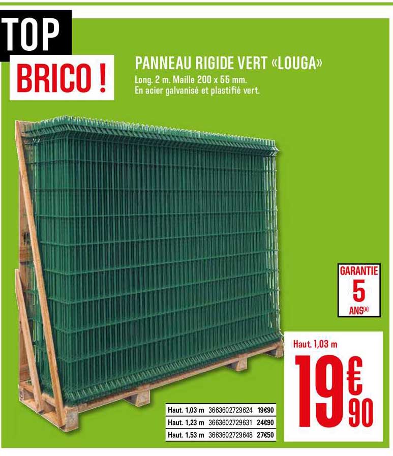 panneau rigide vert louga