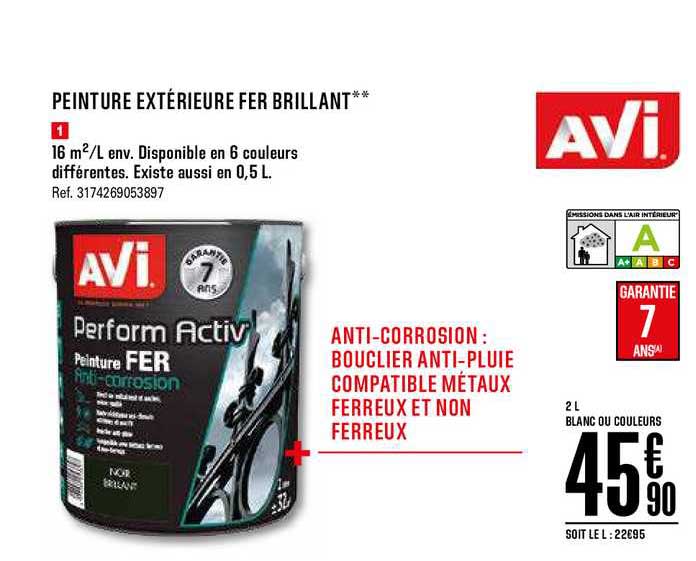 peinture extérieur fer brillant avi