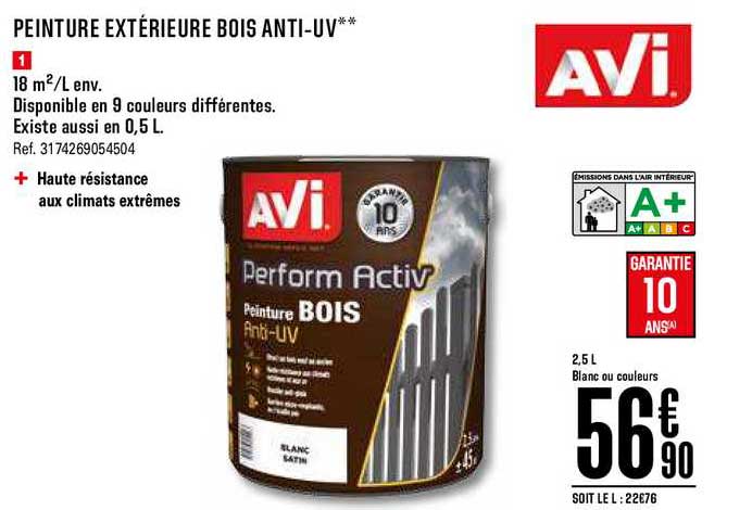 peinture extérieure bois anti uv avi