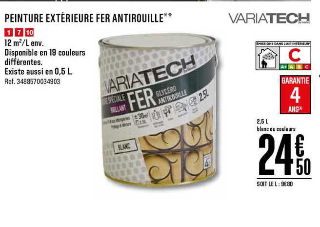 peinture extérieure fer antirouille variatech