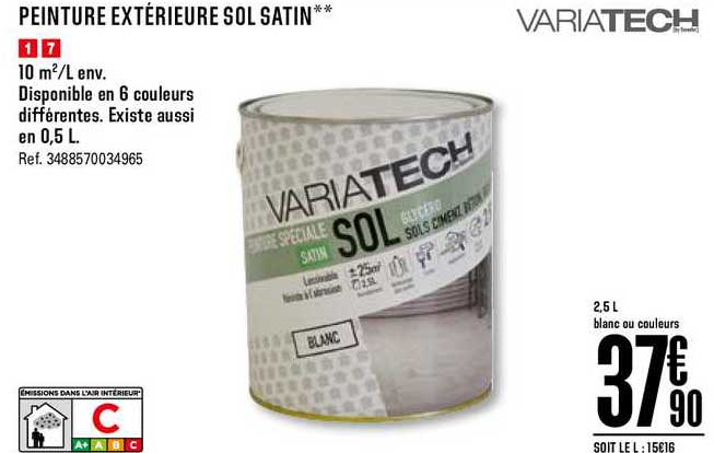 Peinture Extérieure Sol Satin Variatech