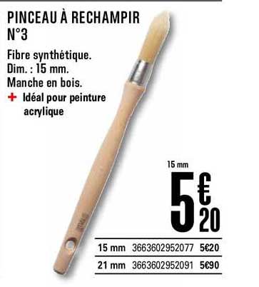 pinceau à rechampir n°3