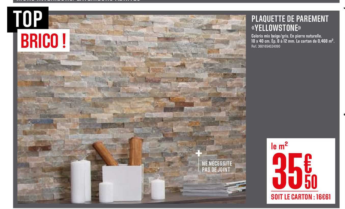 plaquette de parement yellowstone