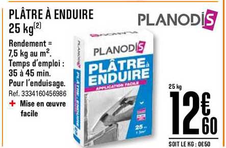 plâtre à enduire planodis