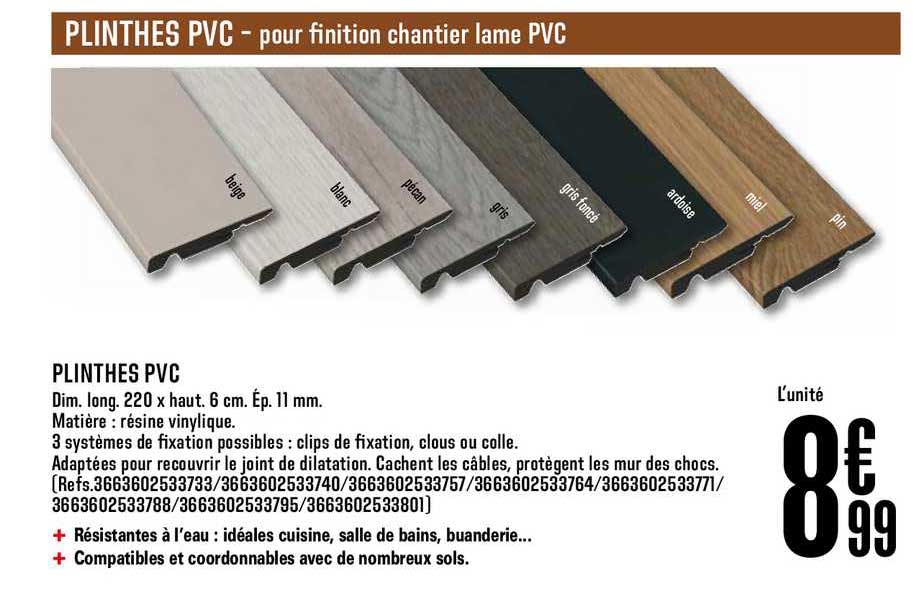 Plinthes Pvc