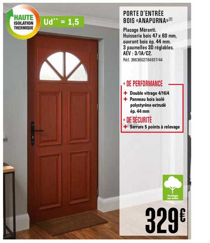 porte d'entrée bois anapurna