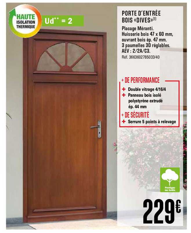porte d'entrée bois dives