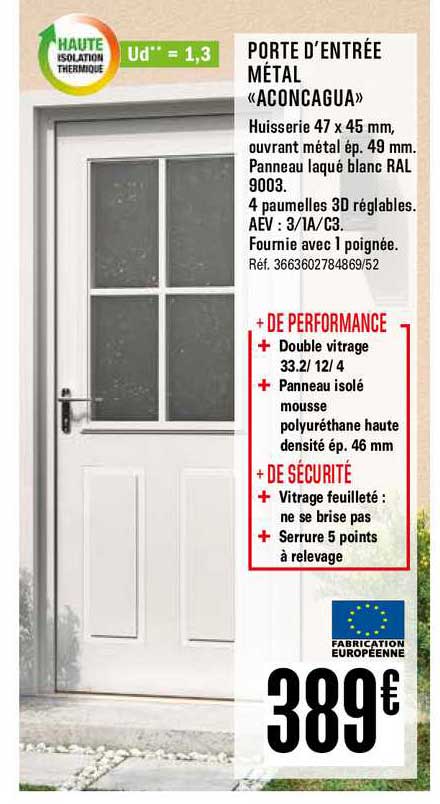 porte d'entrée métal aconcagua
