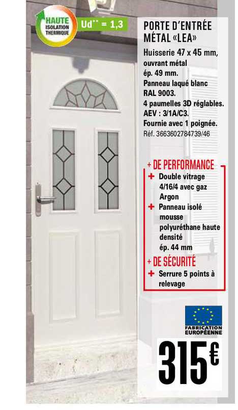 porte d'entrée métal lea