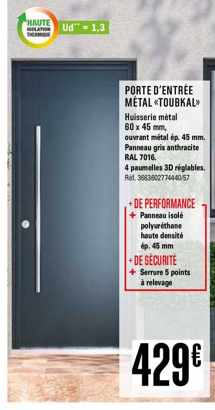 porte d'entrée métal toubkal