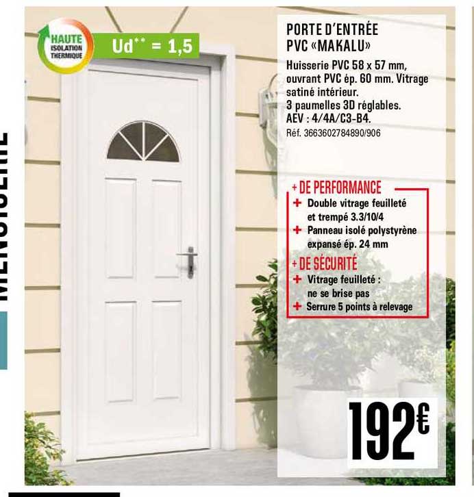 porte d'entrée pvc makalu