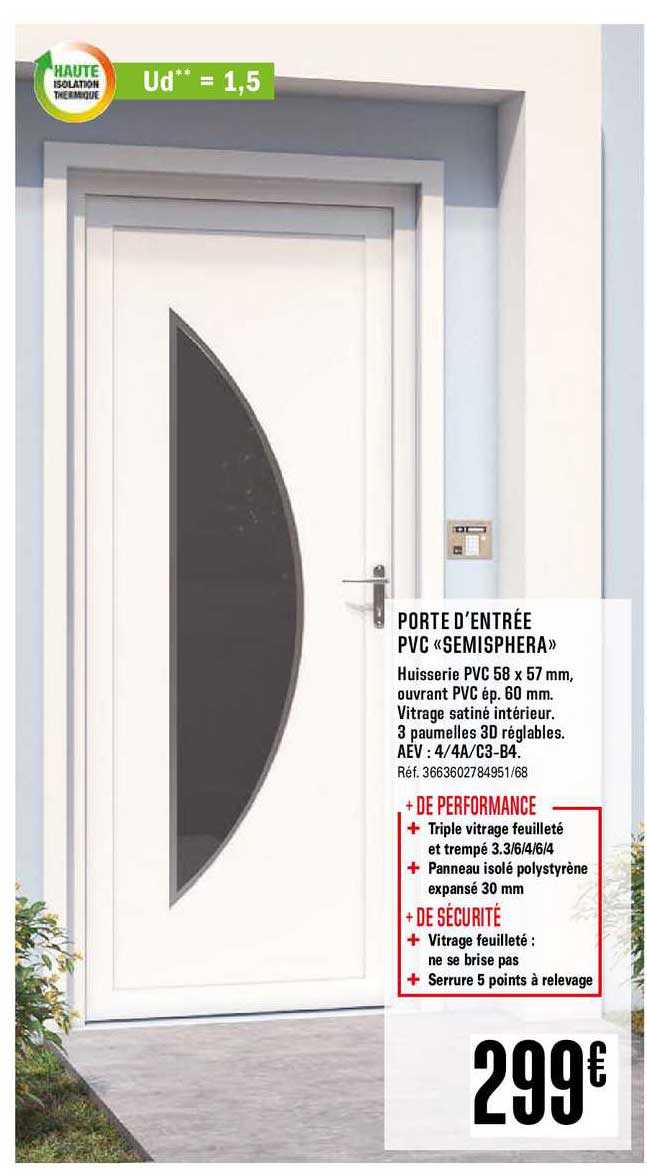 Porte D'entrée Pvc Semisphera
