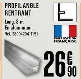 profil angle rentrant