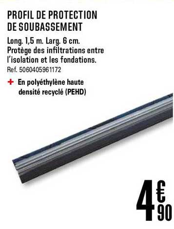 profil de protection de soubassement