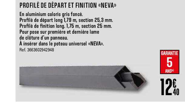 profilé de départ et finition neva