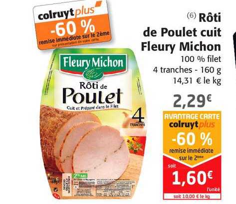 rôti de poulet cuit fleury michon