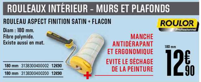 rouleau aspect finition satin + flacon roulor