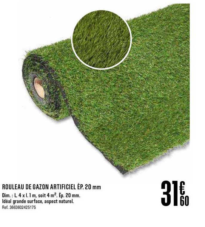 rouleau de gazon artificiel