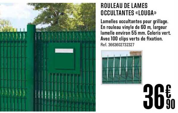 rouleau de lames occultantes louga