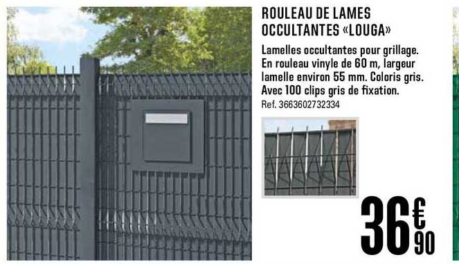rouleau de lames occultantes louga
