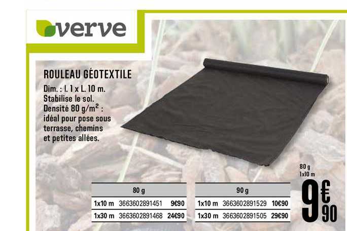 Rouleau Géotextile Verve