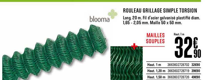 Rouleau Grillage Simple Torsion Blooma